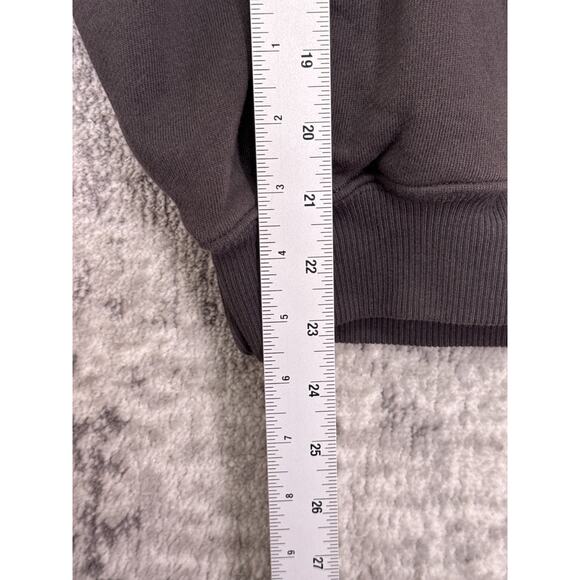 Joah Brown Sweatshirt Small / Medium Womens Gray Retro Half Zip Fleece Pullover - Picture 6 of 8